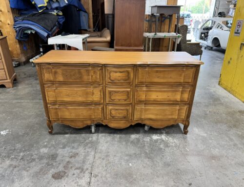 From Estate Sale Find to Showroom Stunner — Angelus Dresser & Highboy Restoration