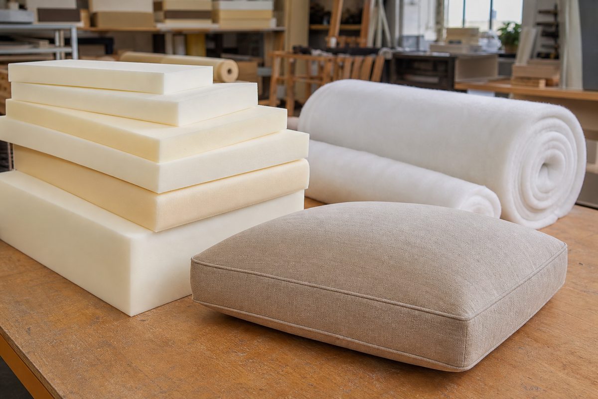 Cushion Rebuild Hero – Foam Blocks and Dacron Foam blocks and Dacron wrap for cushion rebuilds